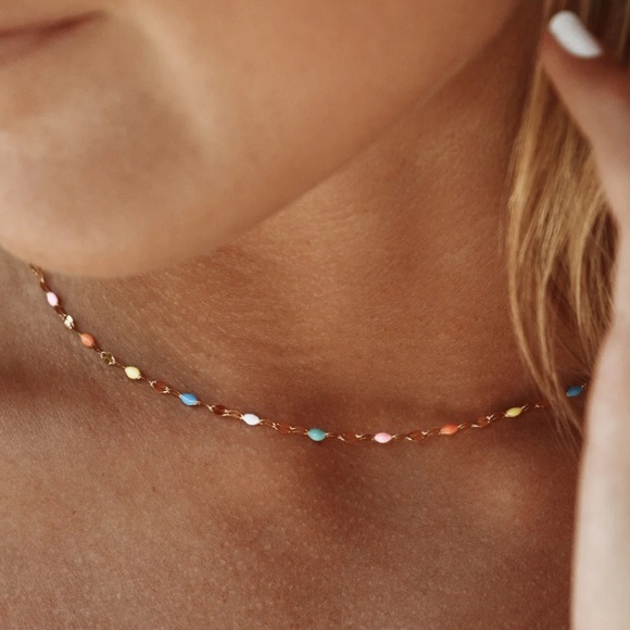 Atolea Rainbow Dainty Choker - Picture 5 of 7